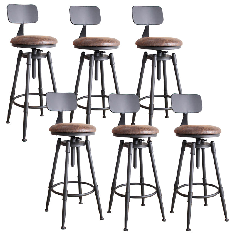 Rotating Barstool Industrial Style 4 Legs Bar Stool for Dining Room