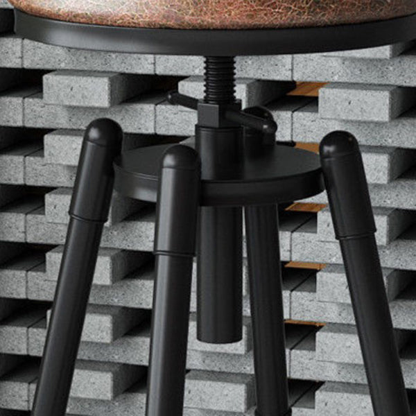 Rotating Barstool Industrial Style 4 Legs Bar Stool for Dining Room