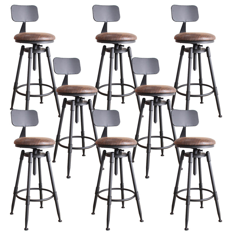 Rotating Barstool Industrial Style 4 Legs Bar Stool for Dining Room