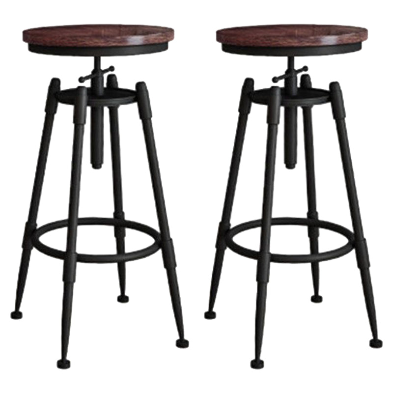 Rotating Barstool Industrial Style 4 Legs Bar Stool for Dining Room
