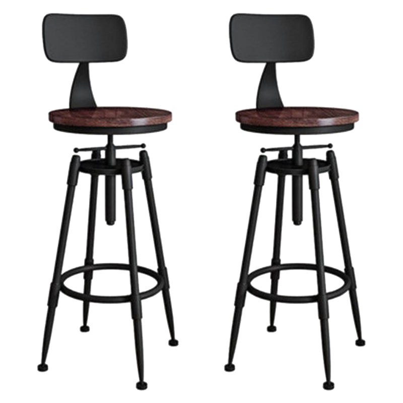Rotating Barstool Industrial Style 4 Legs Bar Stool for Dining Room