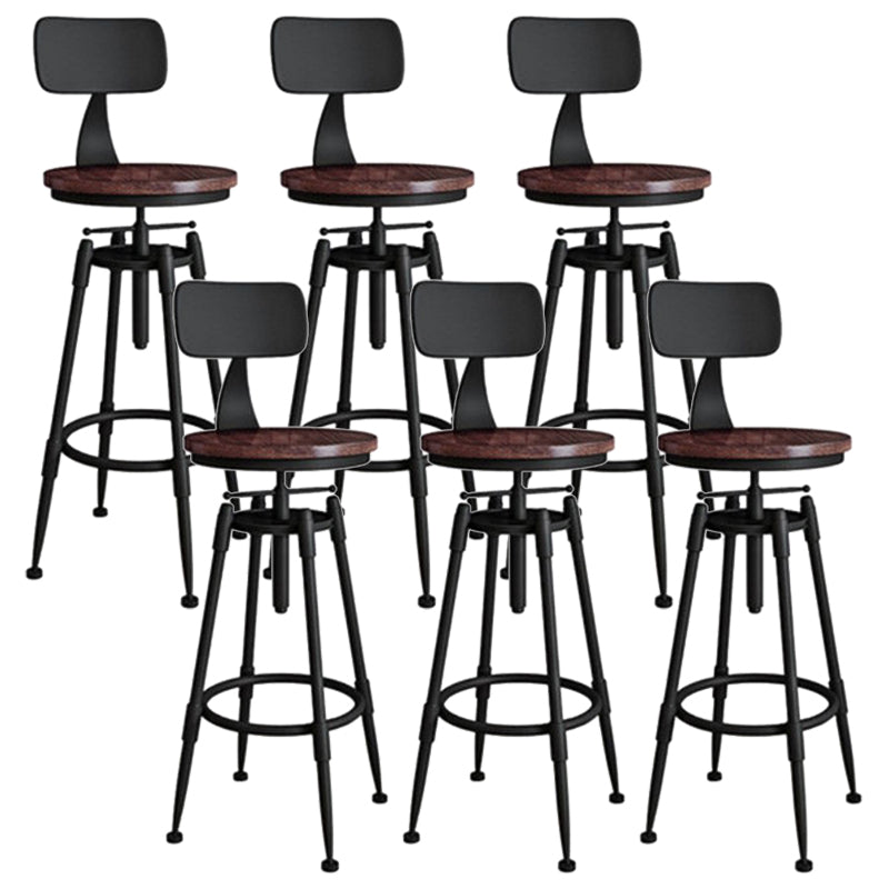 Rotating Barstool Industrial Style 4 Legs Bar Stool for Dining Room