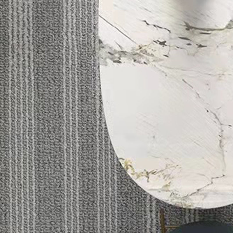 Luxury Sintered Stone Top Dining Table Oval Kitchen Table with 3 Legs in Gold