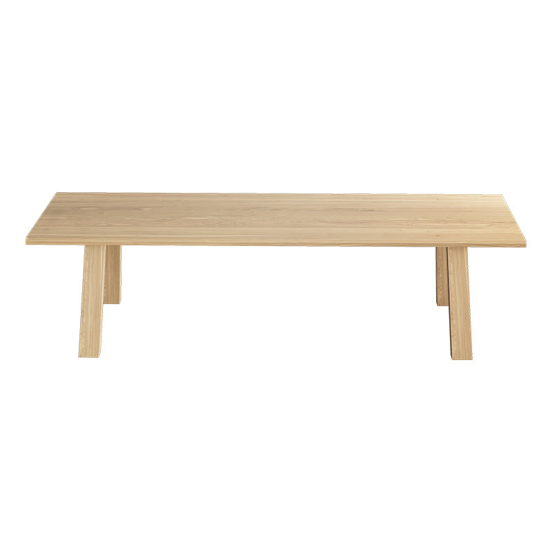 Rectangle Dining Table Solid Wood Dining Table with 4 Legs for Kitchen