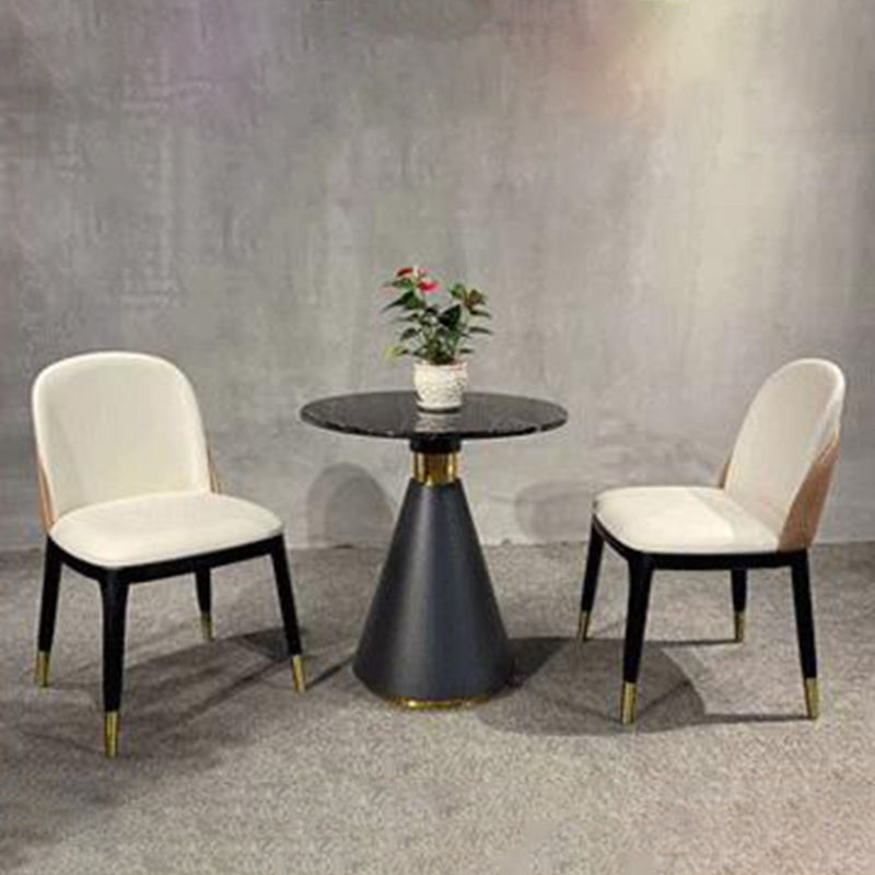 Metal Traditional Luxury Round Table Pedestal Dining Table for Dining Room