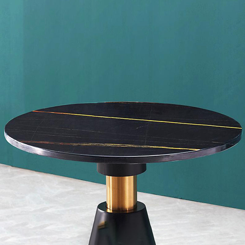 Metal Traditional Luxury Round Table Pedestal Dining Table for Dining Room