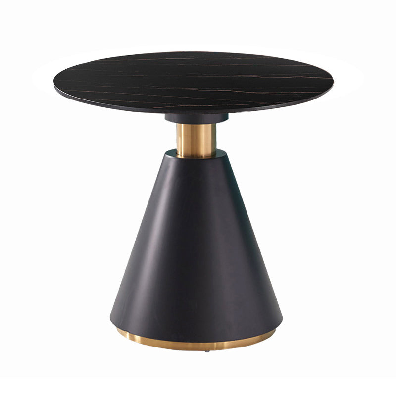 Metal Traditional Luxury Round Table Pedestal Dining Table for Dining Room