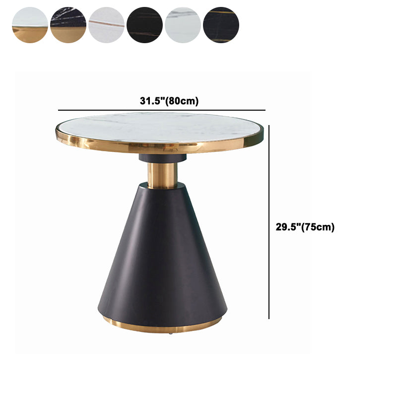 Metal Traditional Luxury Round Table Pedestal Dining Table for Dining Room