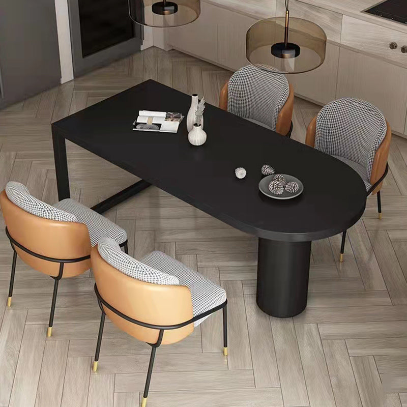 Simplicity Style Dining Table Stone Double Pedestal Home Furniture