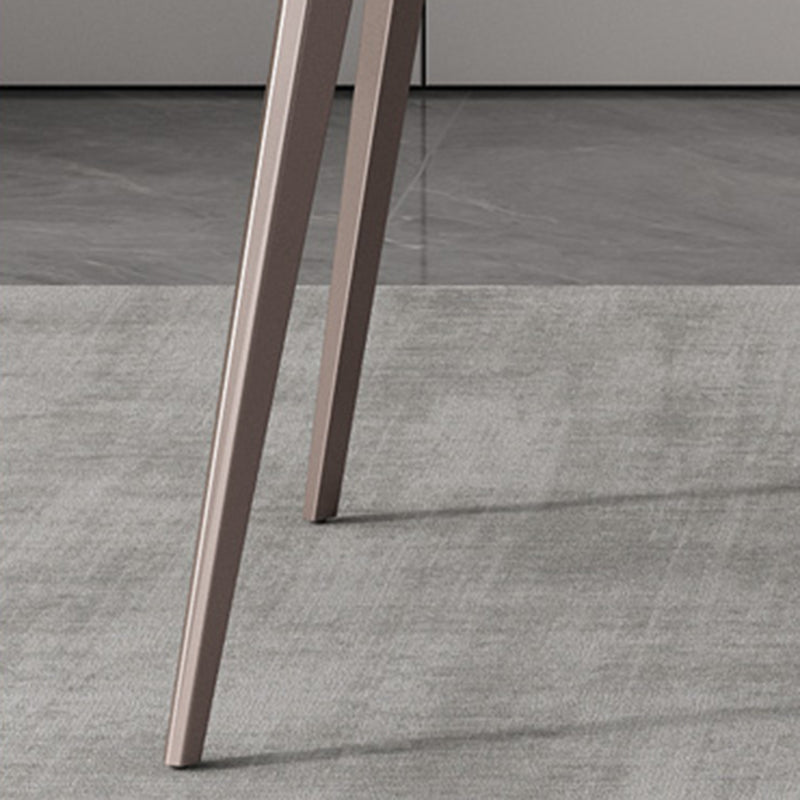 Rectangle Dining Table Modern 4 Legs Fixed Table of Sintered Stone