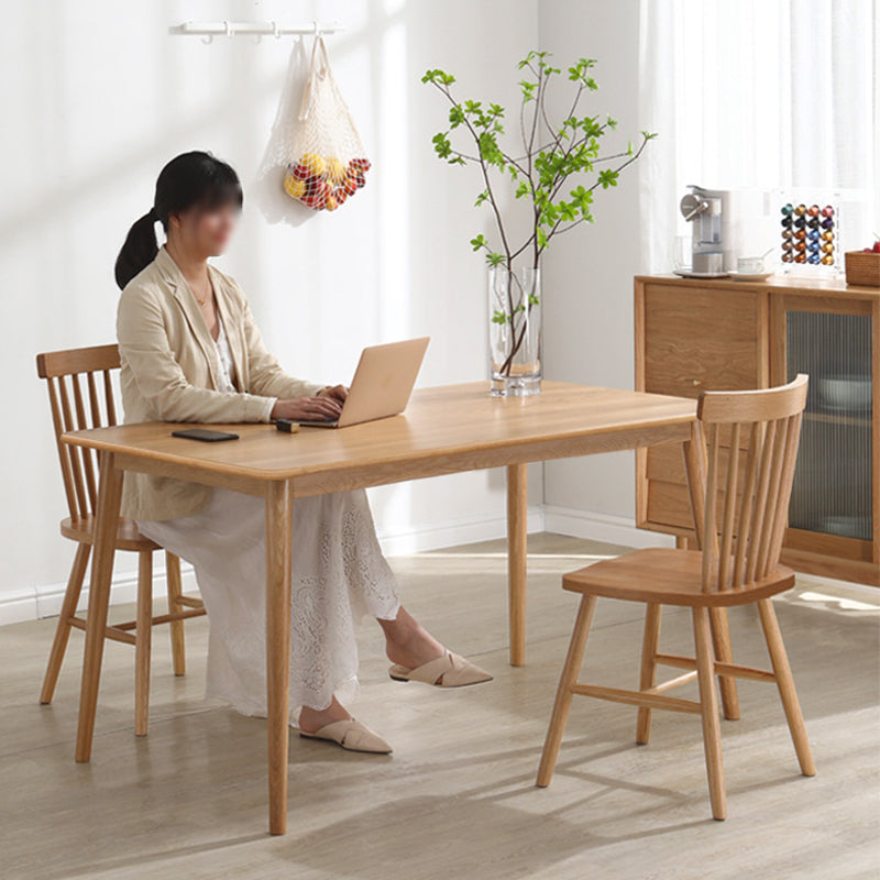 Modern Table with Solid Wood Rectangle Dining Table for Kitchen
