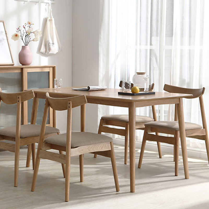 Modern Table with Solid Wood Rectangle Dining Table for Kitchen