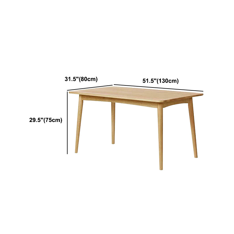 Modern Table with Solid Wood Rectangle Dining Table for Kitchen