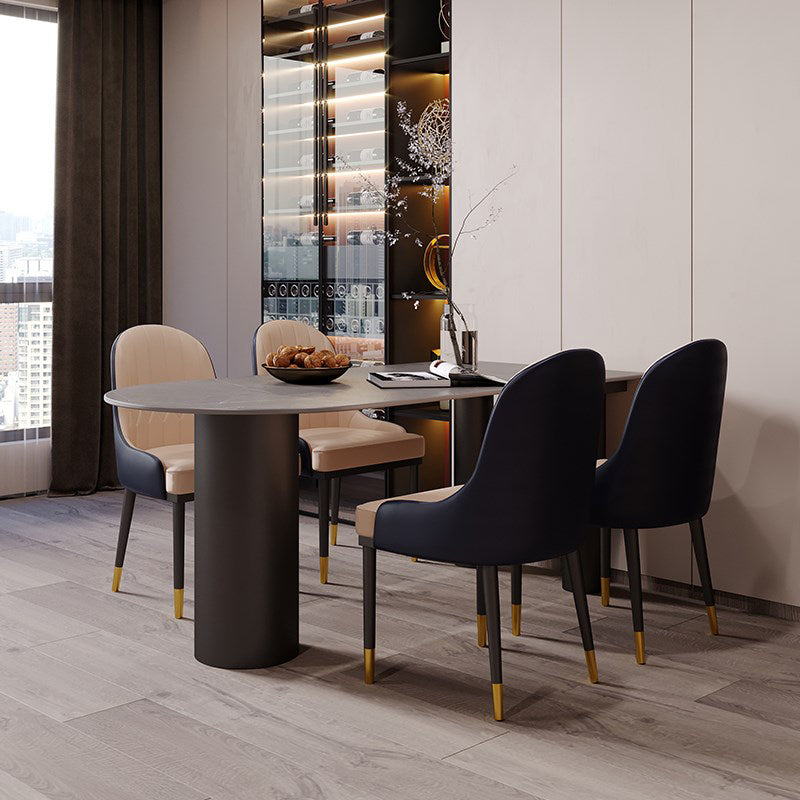 Simplicity Style Dining Table Stone Home Furniture with 3-foot