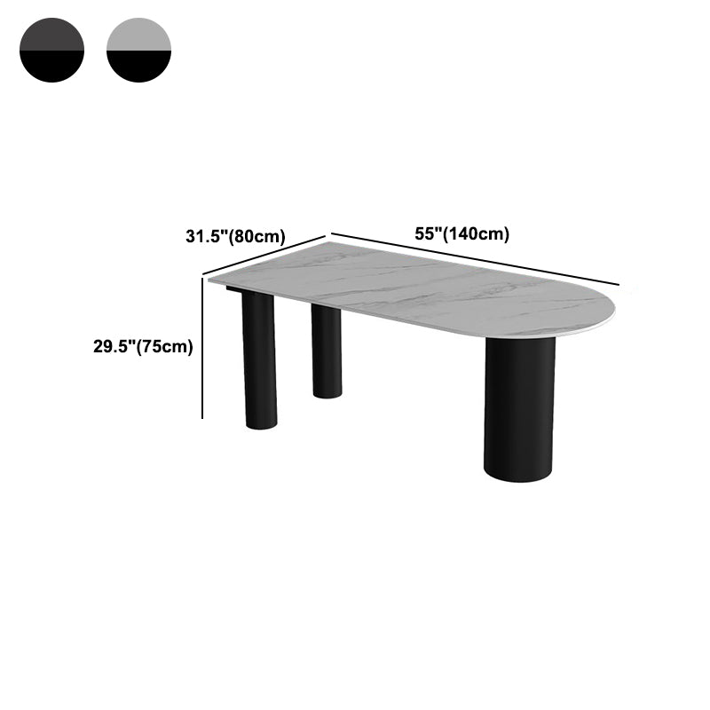 Simplicity Style Dining Table Stone Home Furniture with 3-foot