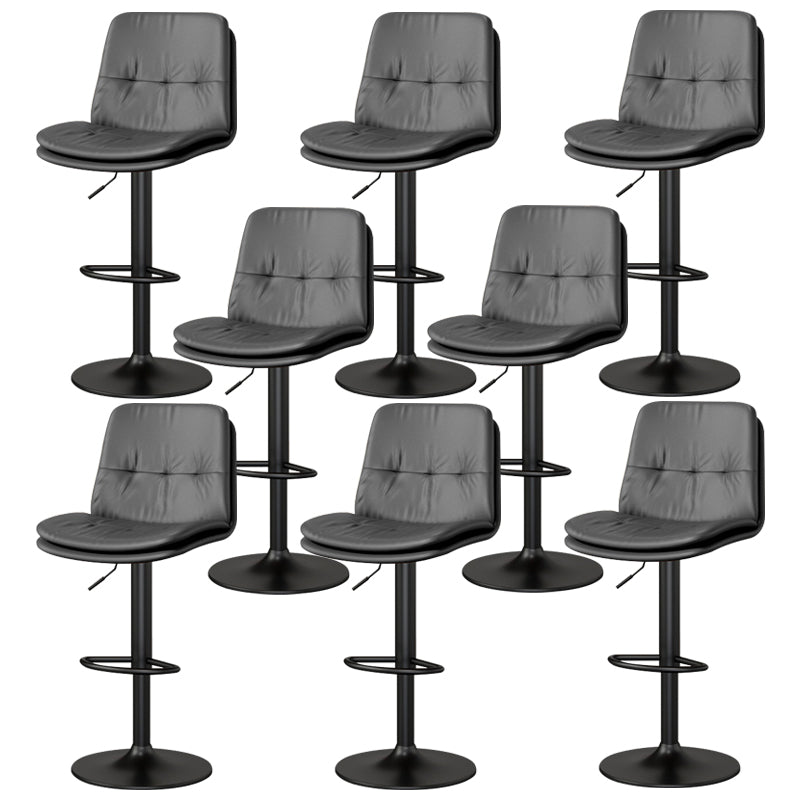 Living Room Nordic Liftable Barstool Leather Bar Stool with Pedal