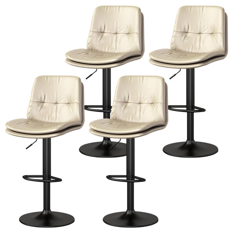 Living Room Nordic Liftable Barstool Leather Bar Stool with Pedal