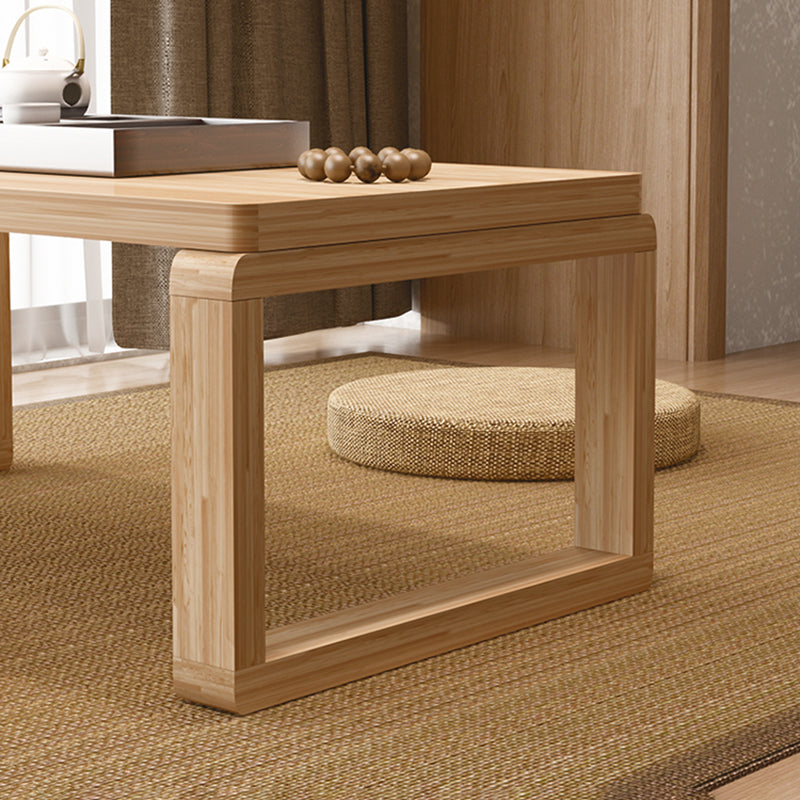 Sled Wooden Coffee Table Nordic Rectangular Single Cocktail Table, 15.75" D x 15.75" H