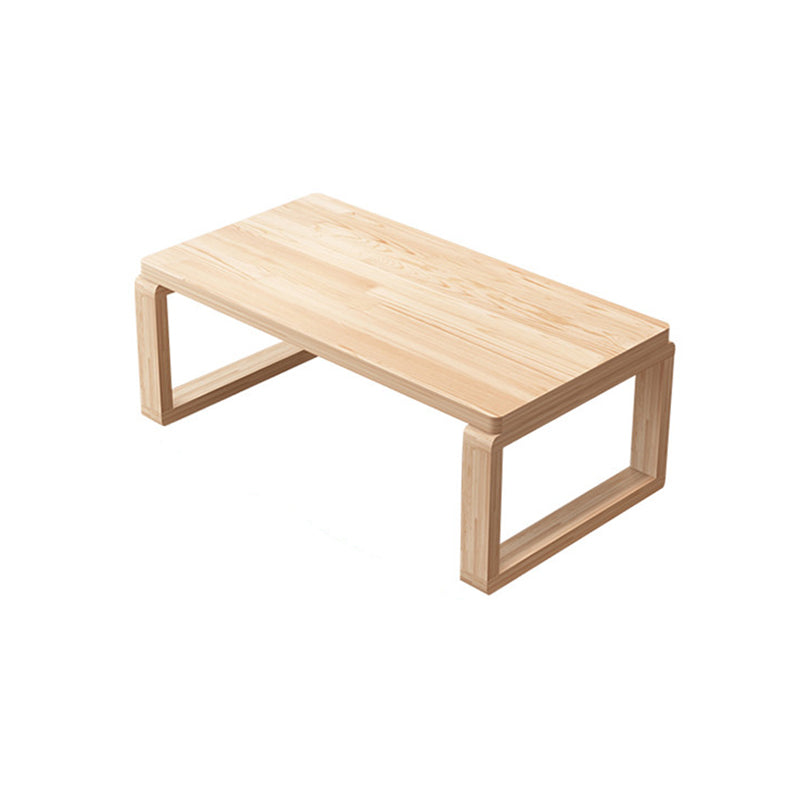 Sled Wooden Coffee Table Nordic Rectangular Single Cocktail Table, 15.75" D x 15.75" H