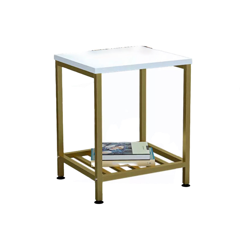 Modern Style with Storage Rack White/black Metal Iron Nightstand