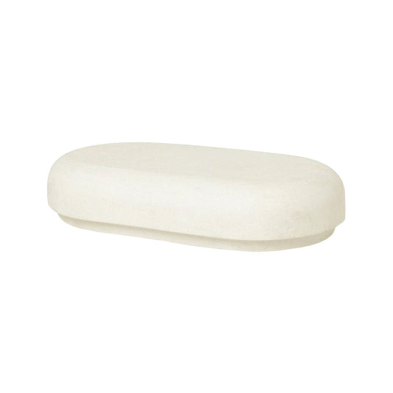 Contemporary 1 Single Coffee Table Oval Cocktail Table with Storage