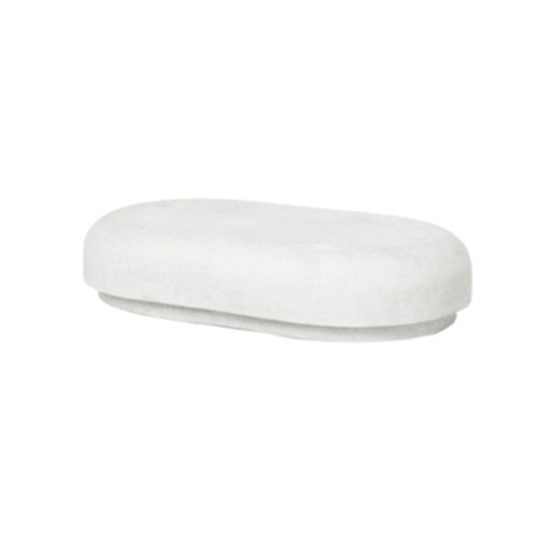 Contemporary 1 Single Coffee Table Oval Cocktail Table with Storage