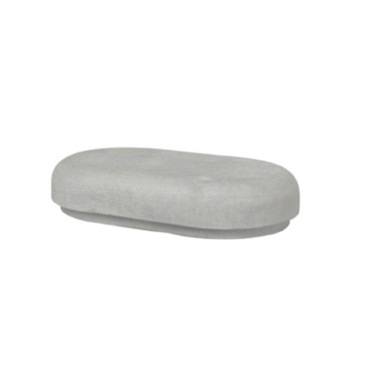 Contemporary 1 Single Coffee Table Oval Cocktail Table with Storage