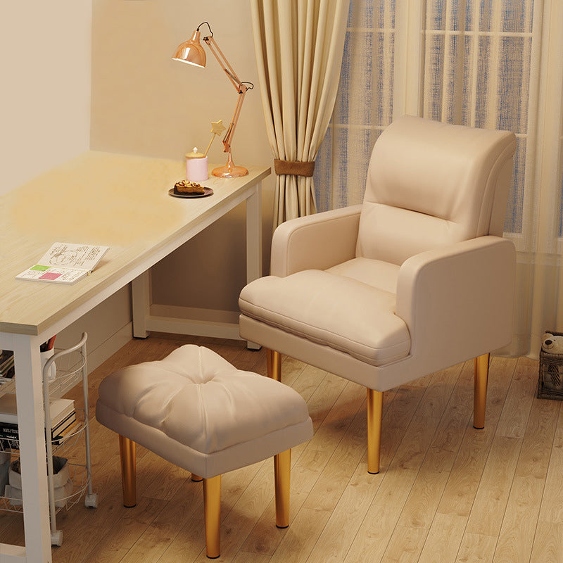 Faux Leather Chair 25.9" L x 25.9" W x 37.4" H Arms Included Chair for Living Room