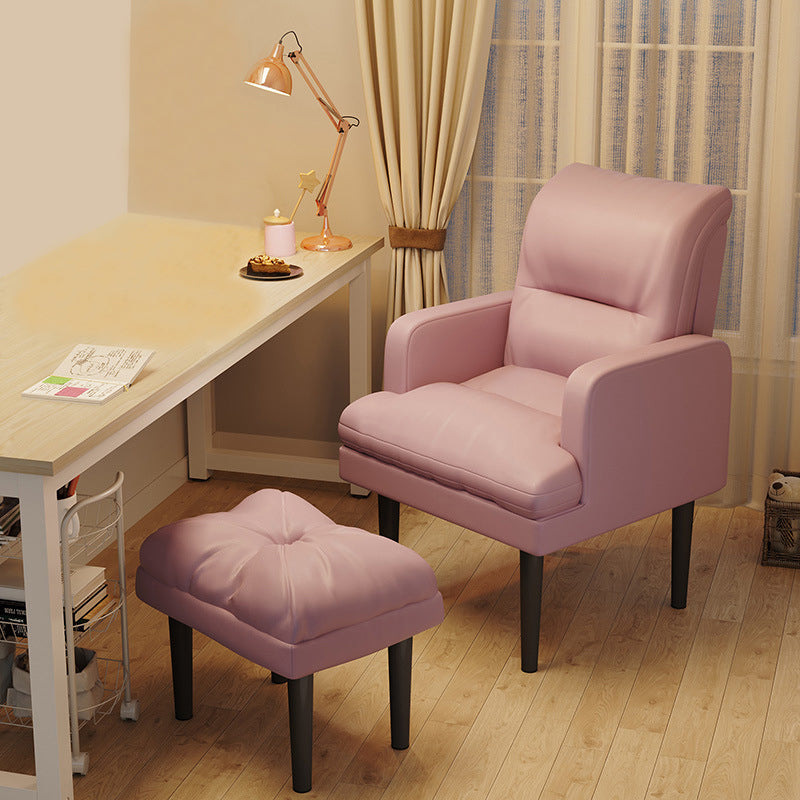 Faux Leather Chair 25.9" L x 25.9" W x 37.4" H Arms Included Chair for Living Room