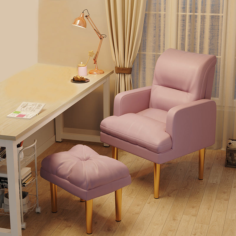 Faux Leather Chair 25.9" L x 25.9" W x 37.4" H Arms Included Chair for Living Room