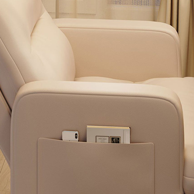 Faux Leather Chair 25.9" L x 25.9" W x 37.4" H Arms Included Chair for Living Room