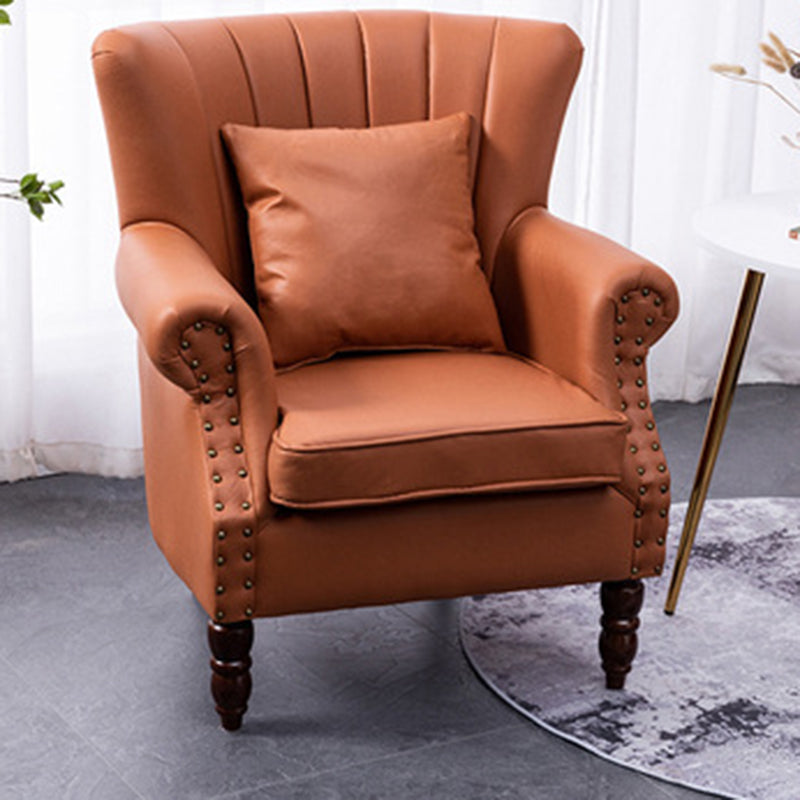 Nailhead Trim Chair 29.5" L x 29.1" W x 35" H Solid Wood Frame Chair for Living Room