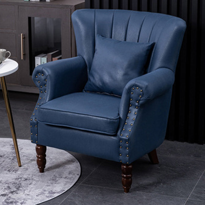 Nailhead Trim Chair 29.5" L x 29.1" W x 35" H Solid Wood Frame Chair for Living Room