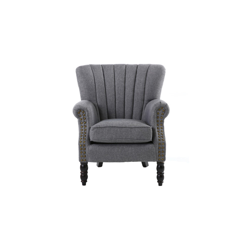 Nailhead Trim Chair 29.5" L x 29.1" W x 35" H Solid Wood Frame Chair for Living Room