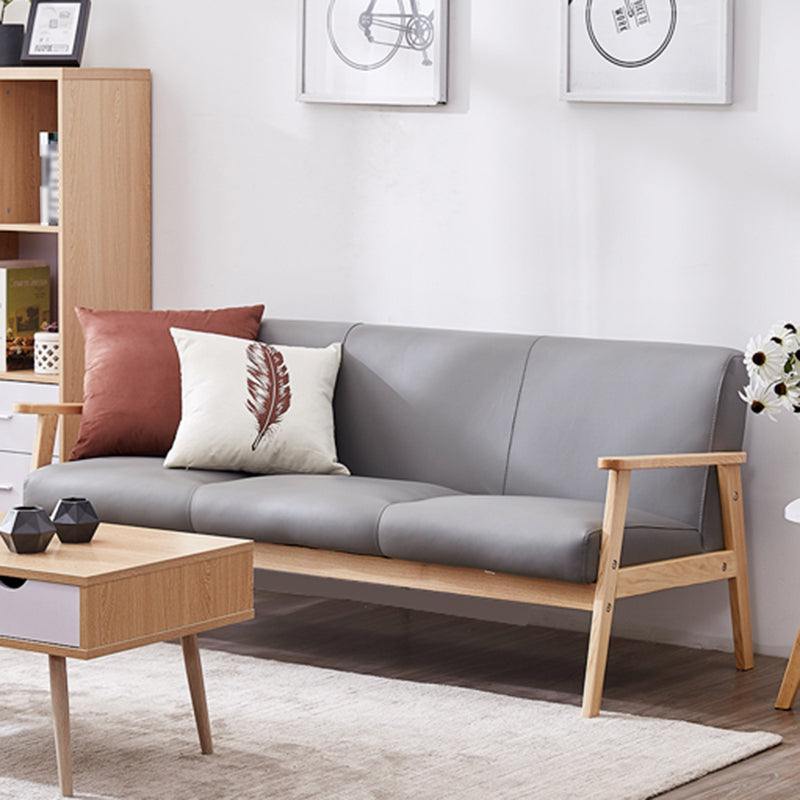 Modern Faux Leather Sofa Set Standard Tight Back Settee Couch
