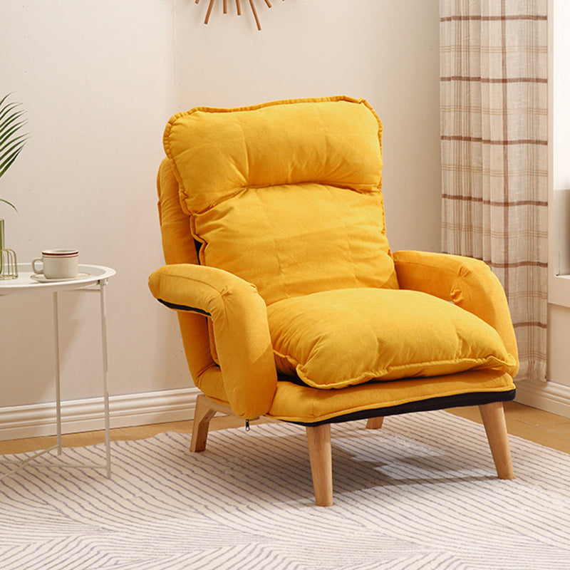 23.62" Wide x 27.95" Deep Convertible Chair with Basic Four Legs and Biscuit Back