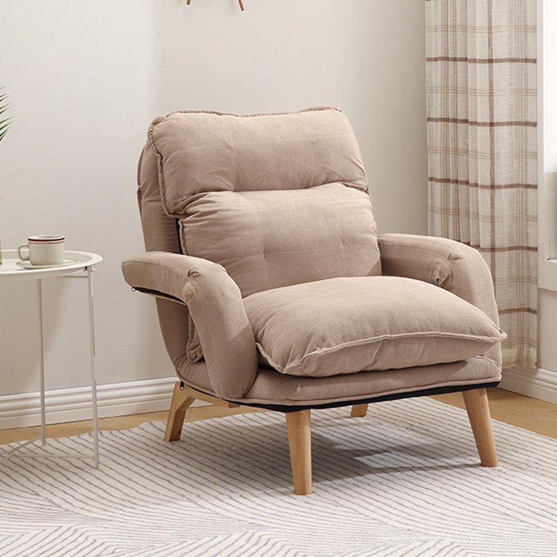 23.62" Wide x 27.95" Deep Convertible Chair with Basic Four Legs and Biscuit Back