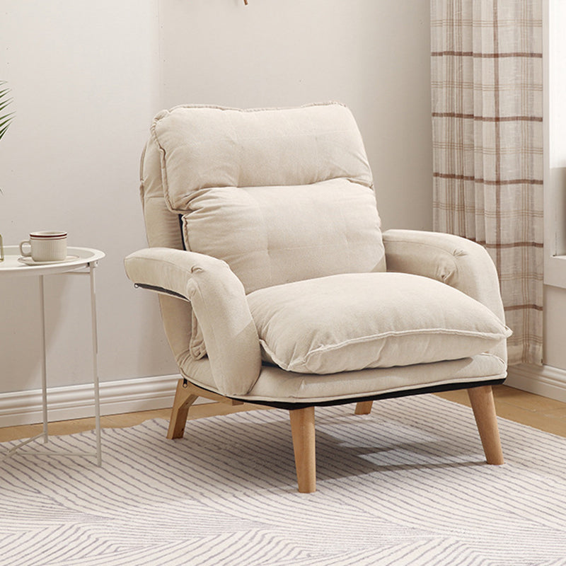 23.62" Wide x 27.95" Deep Convertible Chair with Basic Four Legs and Biscuit Back