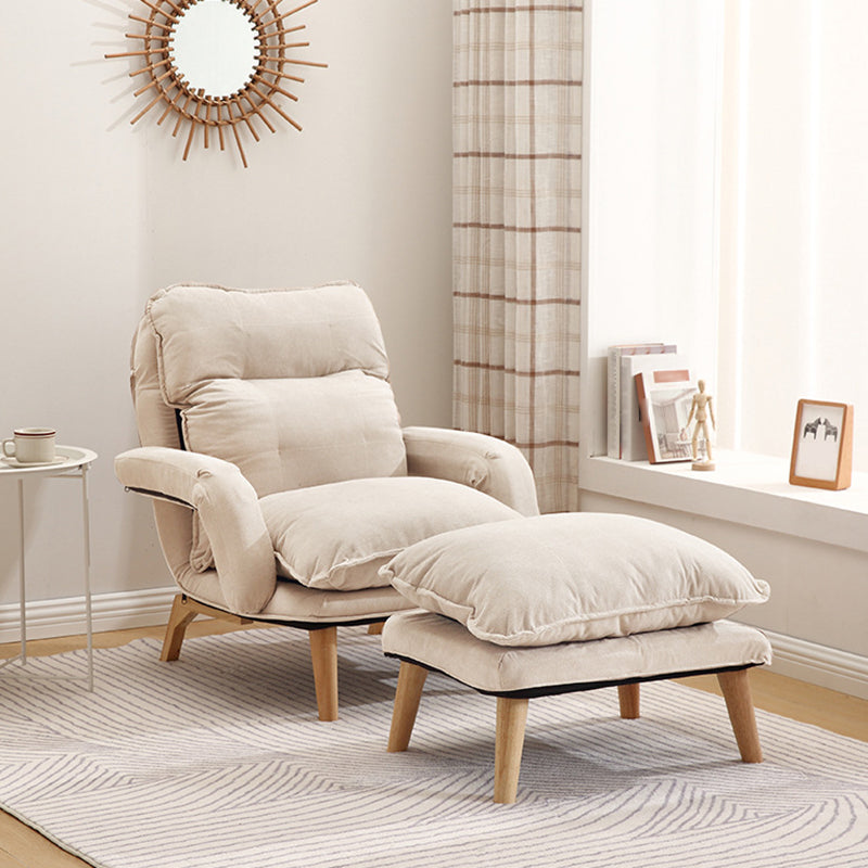 23.62" Wide x 27.95" Deep Convertible Chair with Basic Four Legs and Biscuit Back