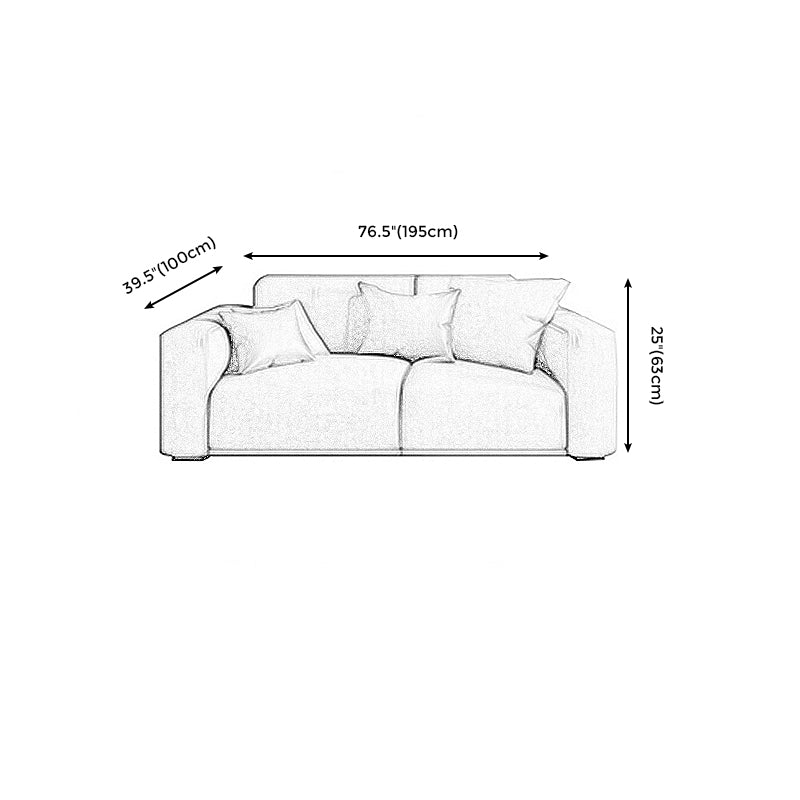 Stain Resistant Stationary Living Room Square Arm Standard Seating