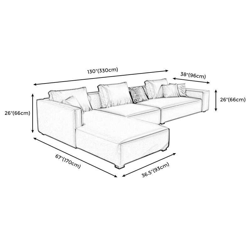 Scandinavian Grey Faux Leather Square Arm Sofa/Sectional with Wear-Resisting
