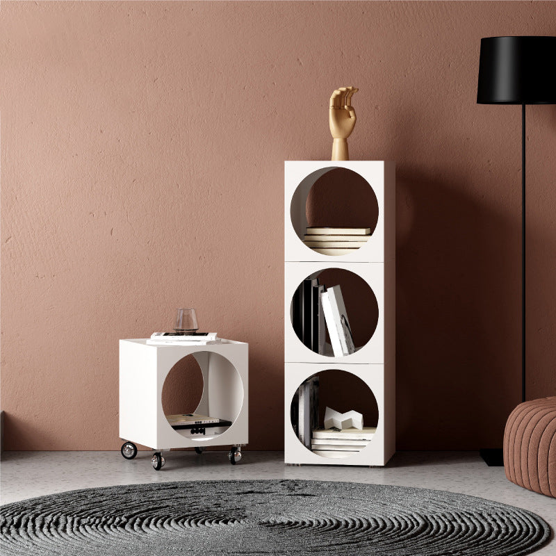 Square Acrylic Side Table 13.78" W x 13.78" H End Table with Storage