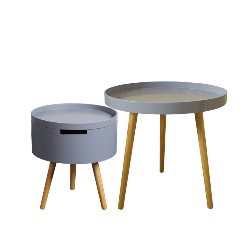 3 Legs 2 Round Coffee Table Contemporary Wood Coffee Table Set