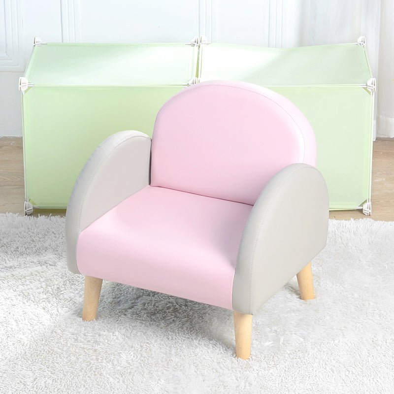 Modern Leather Tight Back Rolled Arm Sofa Couch for Children