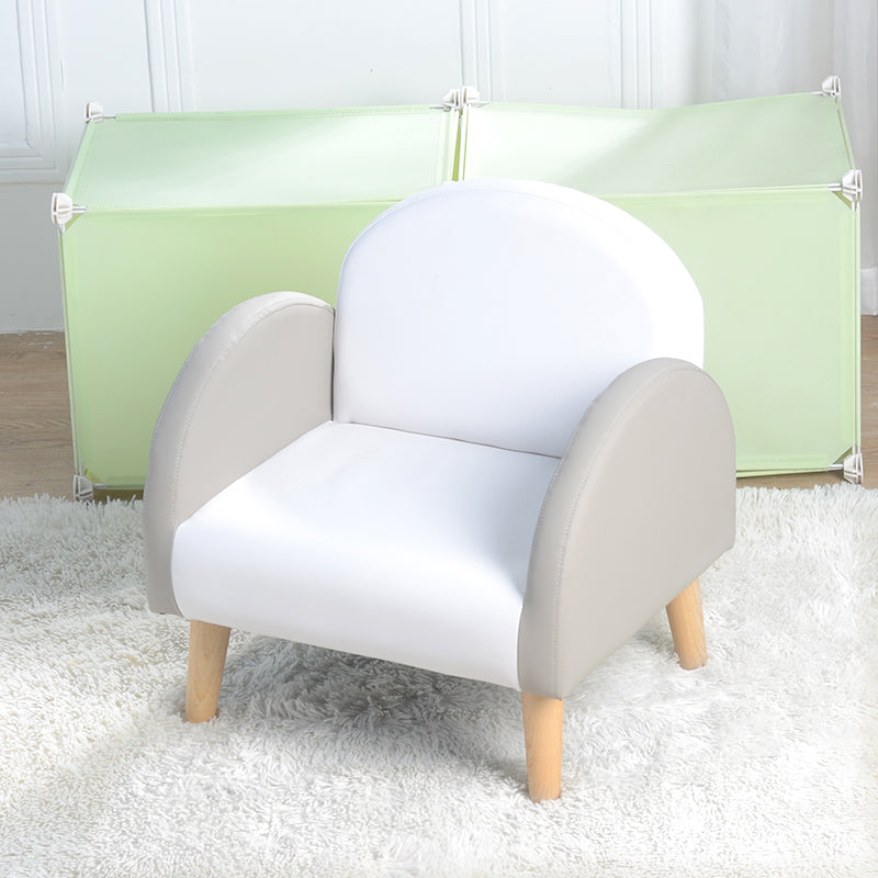 Modern Leather Tight Back Rolled Arm Sofa Couch for Children