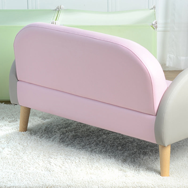 Modern Leather Tight Back Rolled Arm Sofa Couch for Children