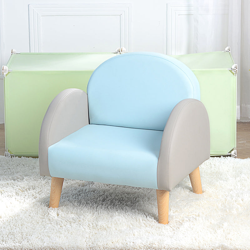 Modern Leather Tight Back Rolled Arm Sofa Couch for Children