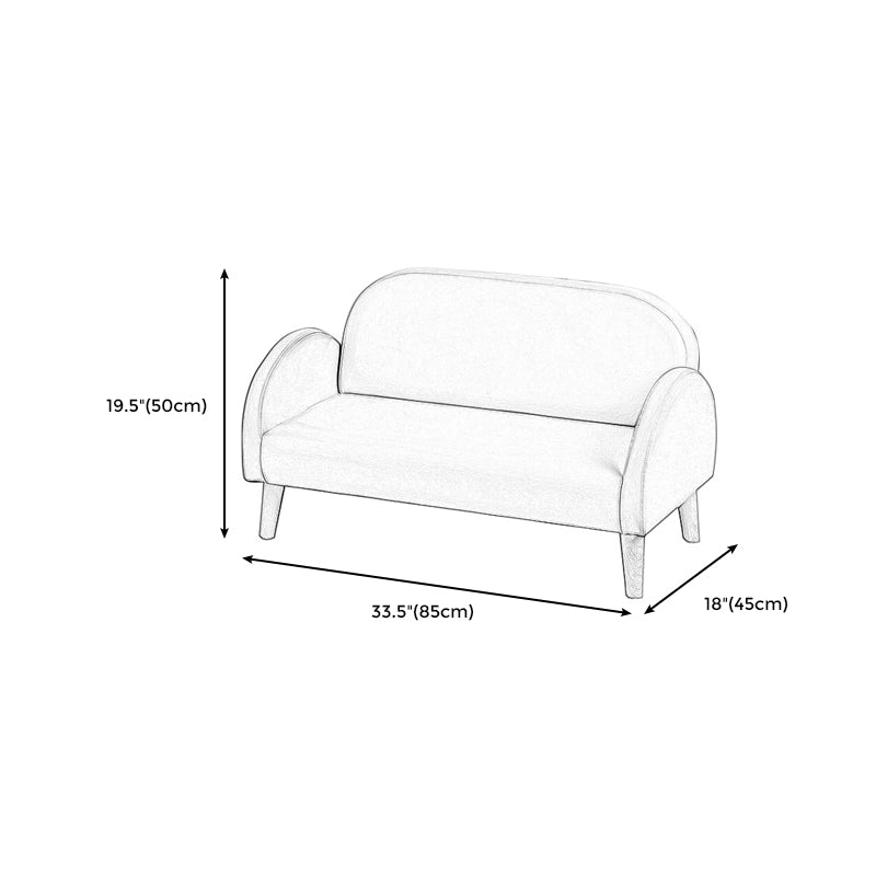 Modern Leather Tight Back Rolled Arm Sofa Couch for Children