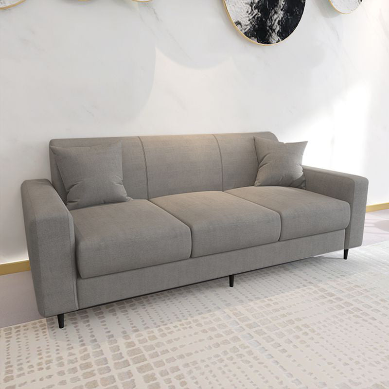 Contemporary Cotton Blend Standard Cushions Square Arm Settee Bench