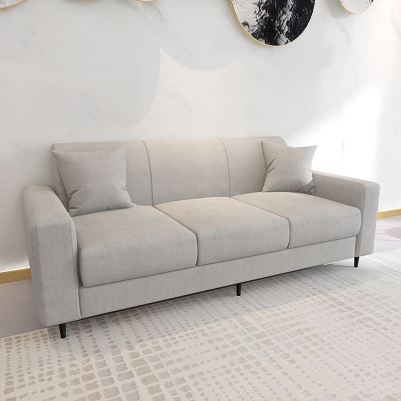 Contemporary Cotton Blend Standard Cushions Square Arm Settee Bench